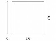 LED panel PRO 39w 3000k med stickpropp modulmått 600x600