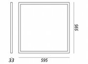 Levanto UGR LED 36W 3000K med stickpropp modulmått 600x600